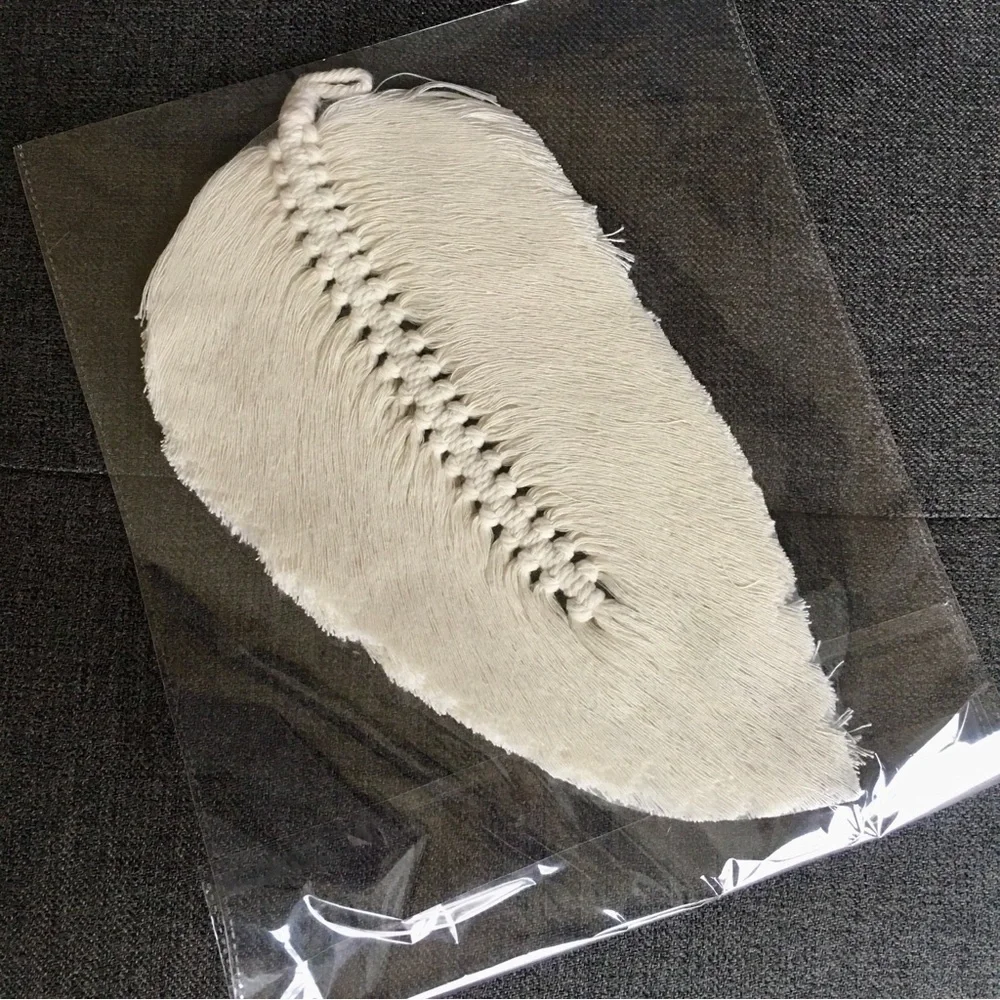 Bohemian, Macrame, Leaf Wall Home Decor, Ivory